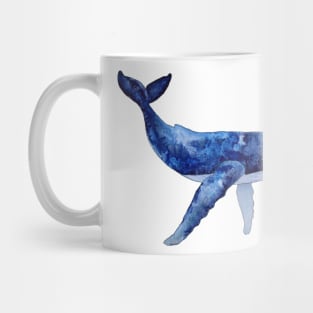 WHALE LOVERS GIFT - HUMPBACK WHALE - DEEP BLUE WATERCOLOR Mug